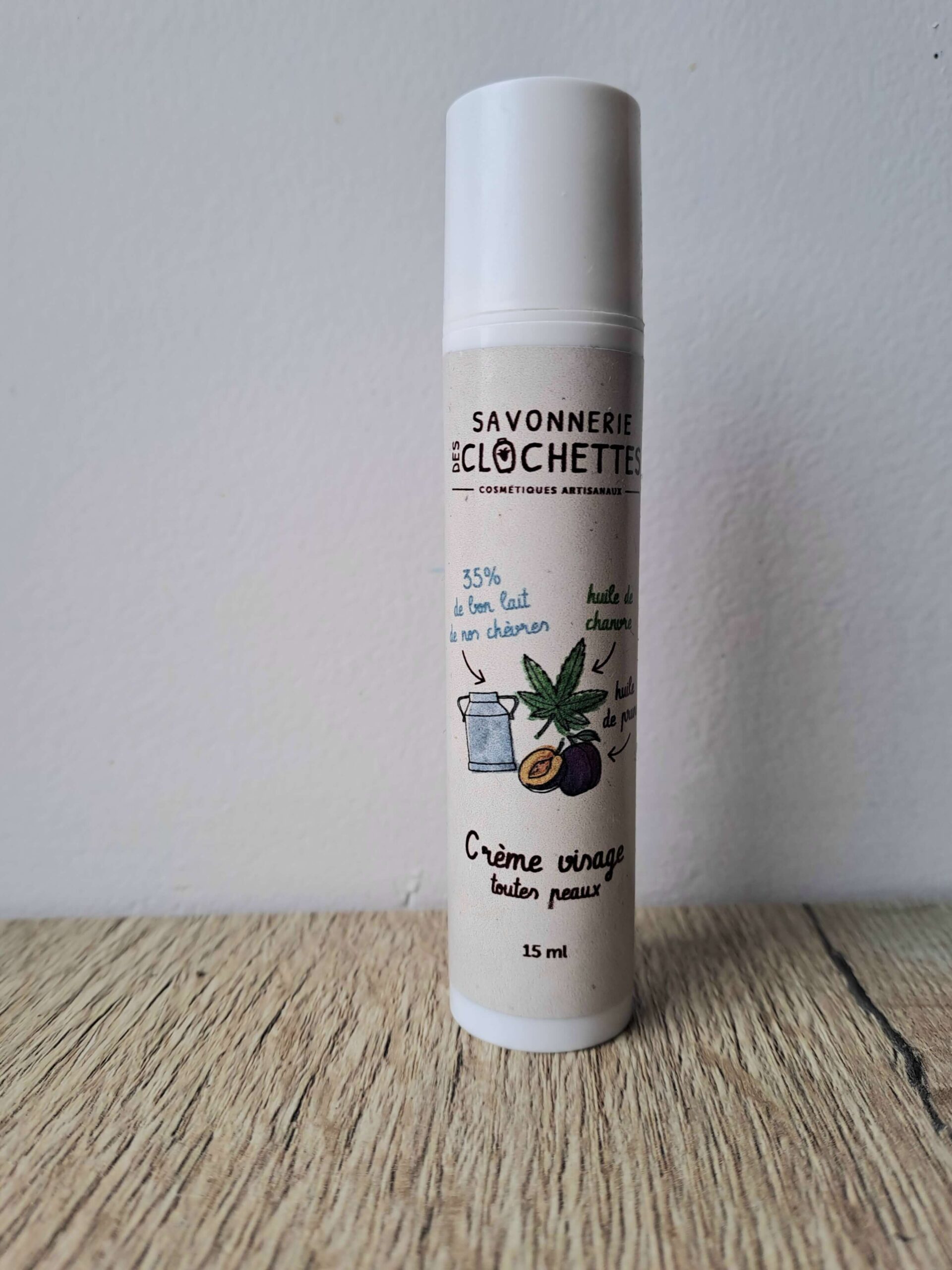 Crème visage au lait de chèvre 15 ml - La Savonnerie des Clochettes, Lamure-sur-Azergues